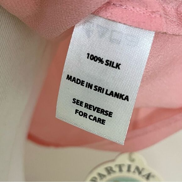 Spartina Cordelia Silk Camisole Tank Pink Bloom S NEW - Picture 8 of 8